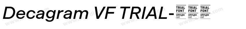 Decagram VF TRIAL字体转换